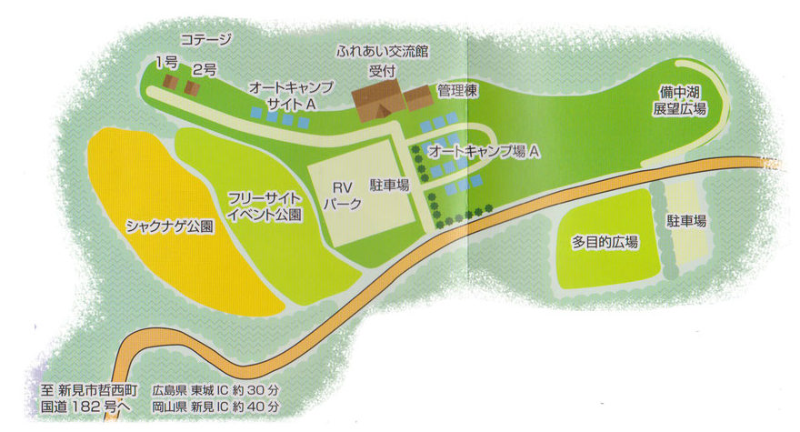 西山高原キャンプ場マップ
