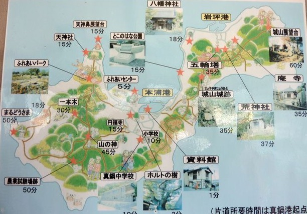 真鍋島の走り神輿マップ