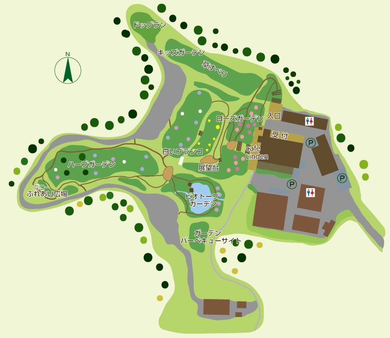 きびの森植物園マップ