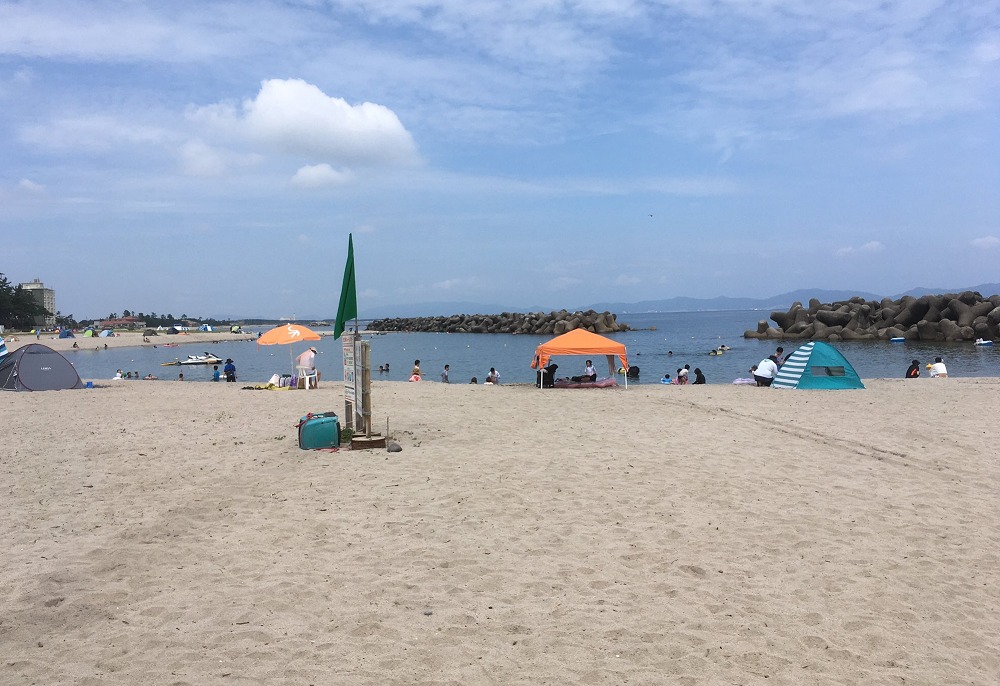 皆生温泉海遊ビーチの砂浜