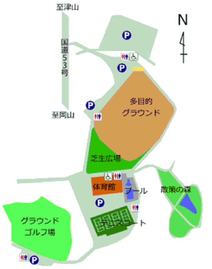久米南町民運動公園マップ