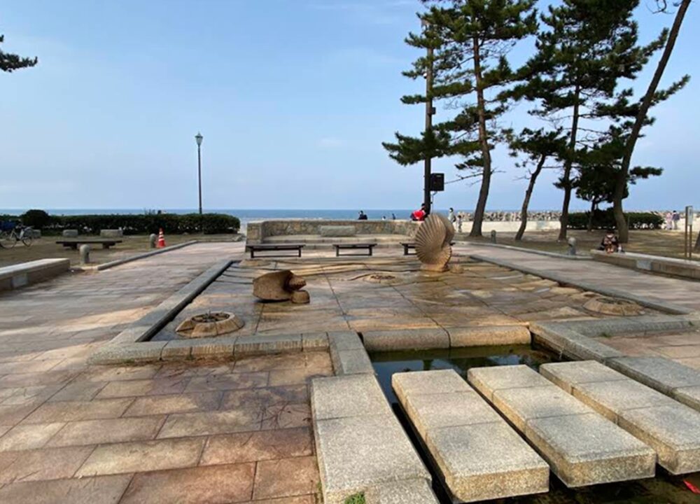 皆生温泉街の公園