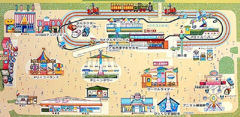 神戸市立王子動物園の遊園地マップ