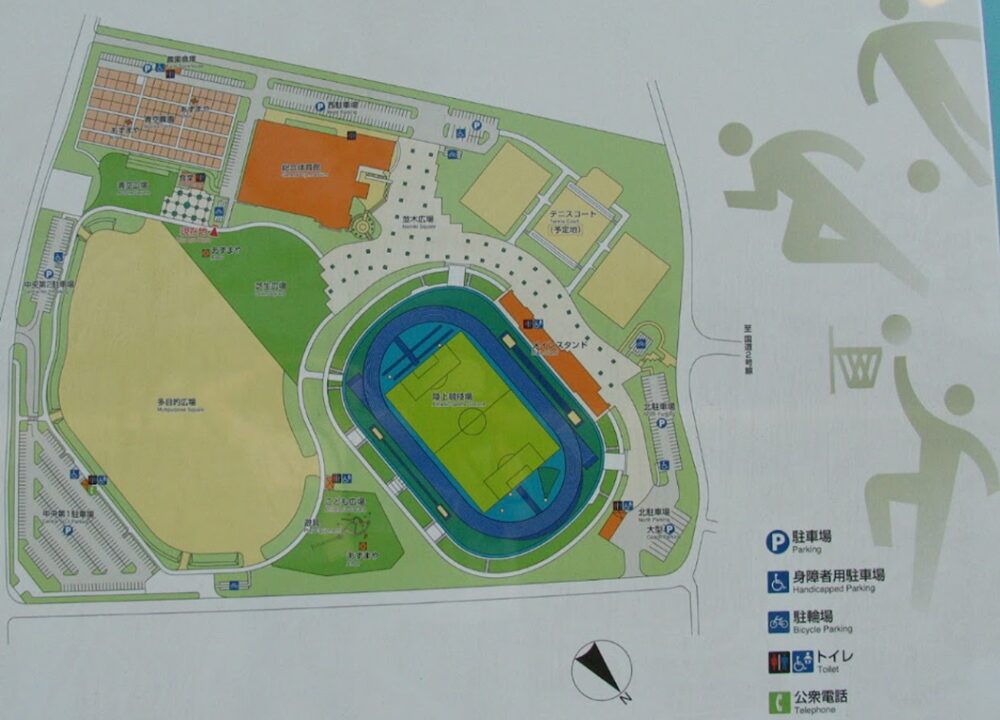笠岡総合スポーツ公園マップ