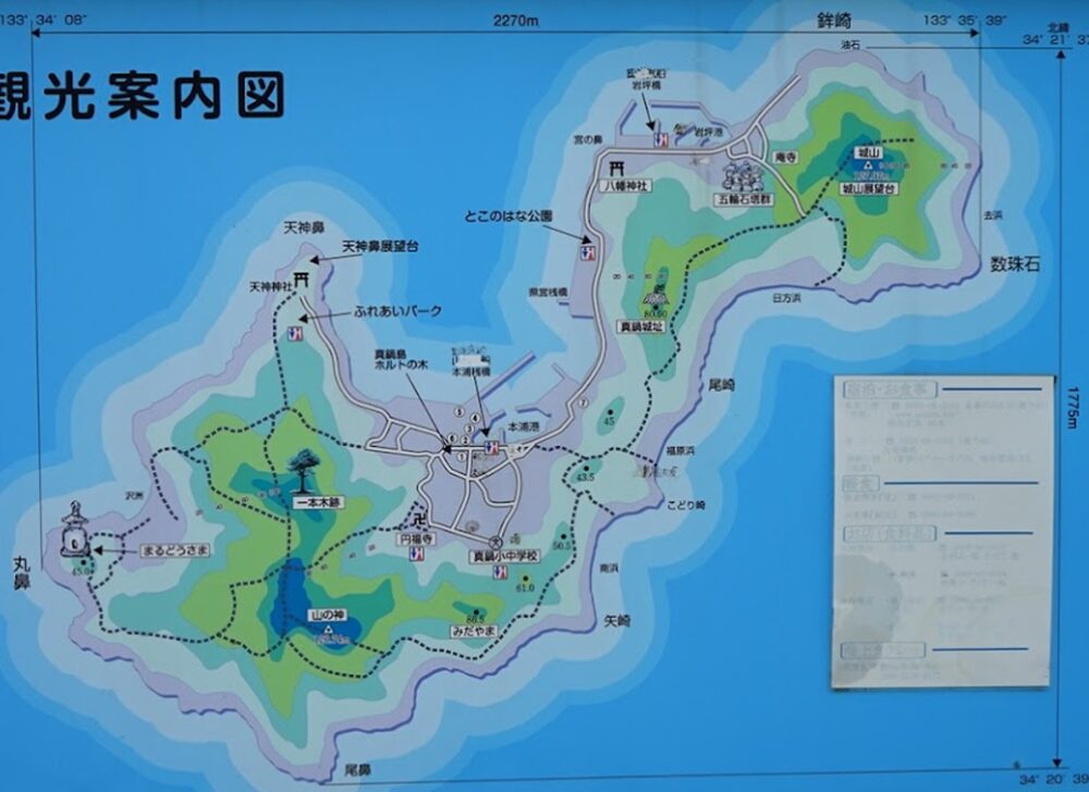真鍋島の地図