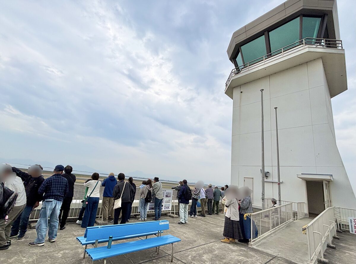 岡南飛行場の展望台