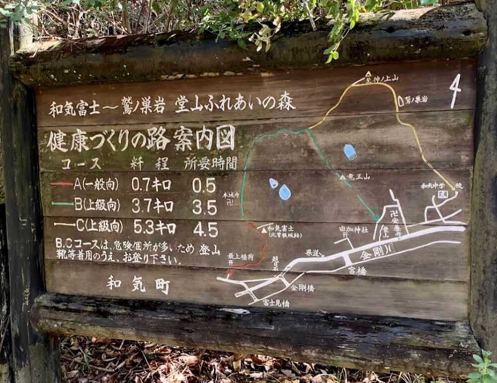 和気富士の看板