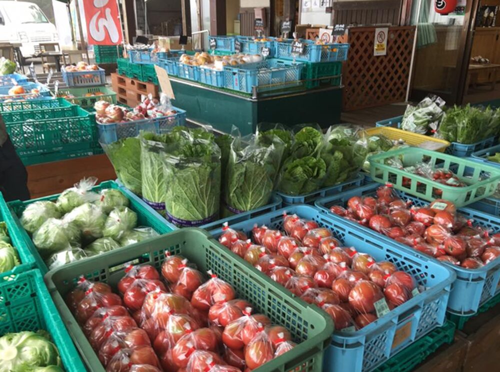 八束ふるさとふれあい特産館の野菜